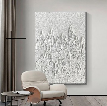 ミニマリズム Painting - パレットナイフウォールアートミニマリズムによる黒と白の抽象的な山